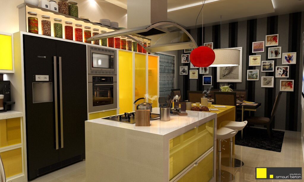 Ideia de projeto de interiores para sua cozinha: veja a paleta de cores nesse estilo contemporâneo
